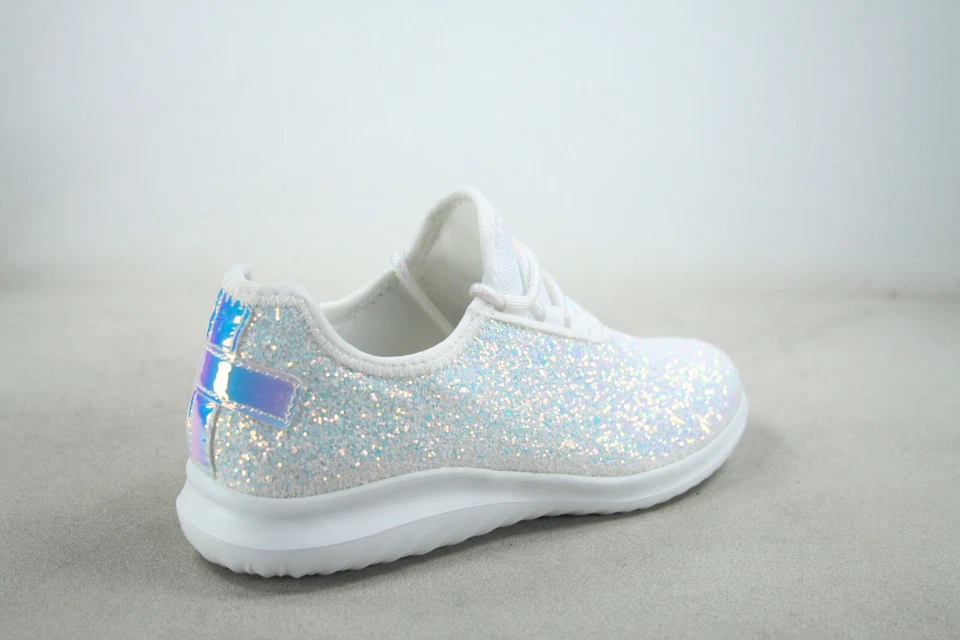 Women's Fashioin Glitter Sparkly Lightweight Metallic Tennis Sneaker Shoes NEW - Image 4 of 4