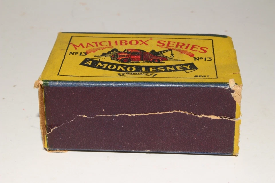 MATCHBOX LESNEY #13A BEDFORD CAMINHÃO DE REBOQUE NAUFRÁGIO, RODAS DE METAL, CAIXA TIPO B - Imagem 2 de 4