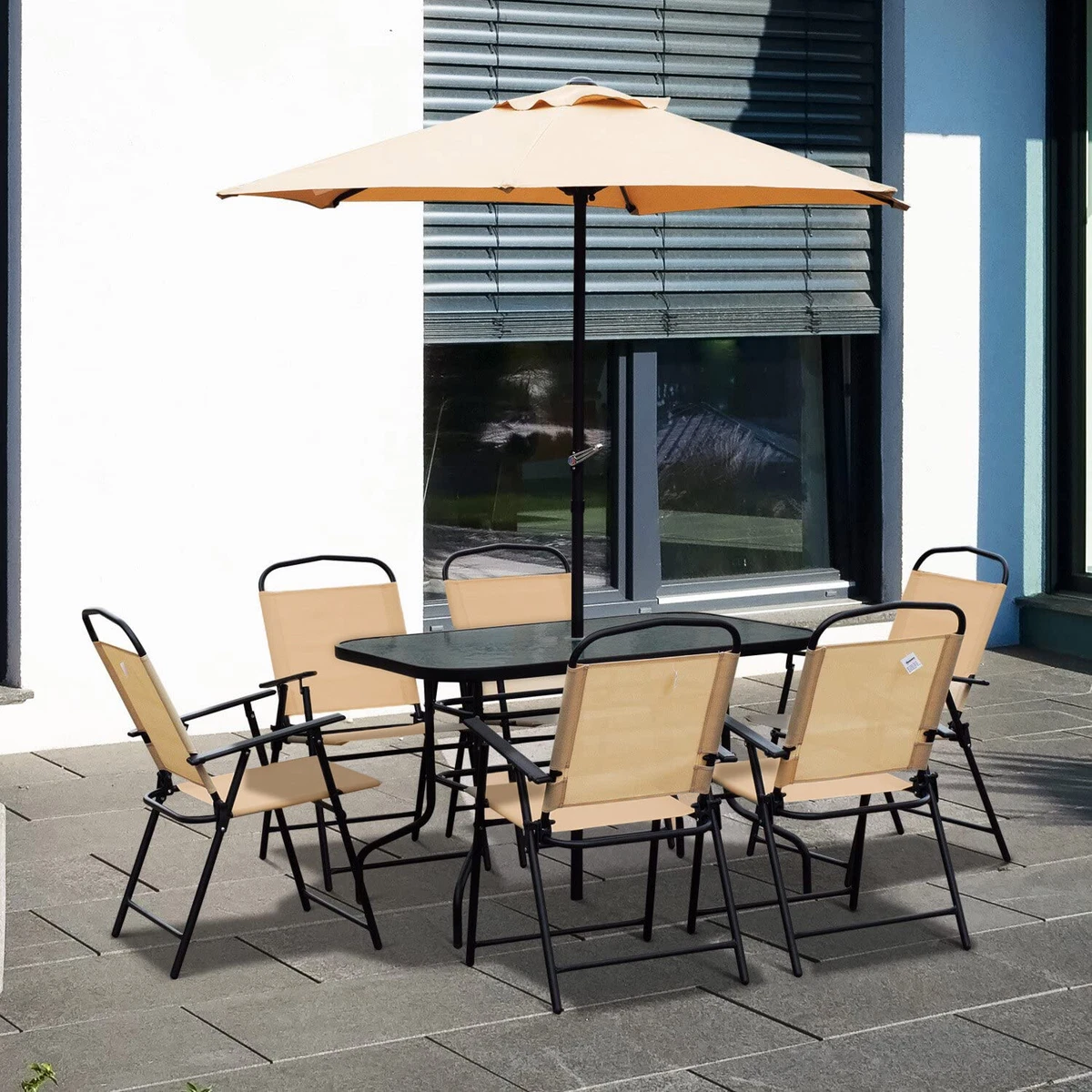 Outdoor dining sets for 8 with umbrella deals