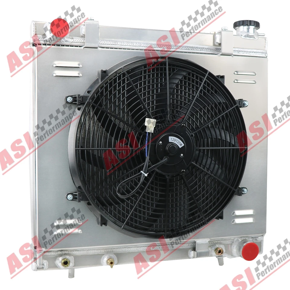 3 Row Aluminum Radiator&Shroud Fan for 2005-2011,07 Dodge Ram Dakota ST SXT/SLT Foto 2 de 4