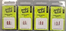4pks-Perfect Hatch PHFLY6344-14P NYMPH V Rib San Juan Worm Red 4 x 2 Pack