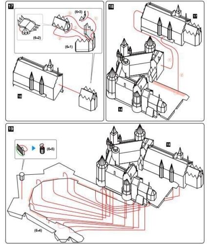 New DIY Unassembled Hohenzollern Castle, Germany 3D Famous Building Paper Model - Picture 3 of 3