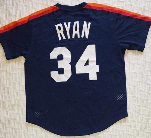NOLAN RYAN Authentic HOUSTON ASTROS Mitchell & Ness BLUE jersey sz M (40) - Picture 3 of 4