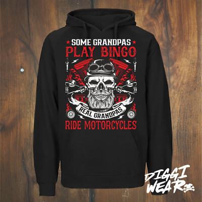 SOME GRANDPAS PLAY BINGO REAL ... RIDE MOTORCYCLES OPA BIKER GESCHENK HOODIE