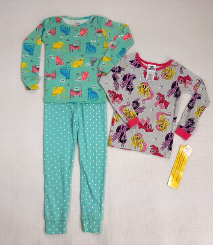Lotto Pigiama My Little Pony Carter's Bambina Taglia 4 4T Top Fondo Cotone Gatti - Foto 3 di 8