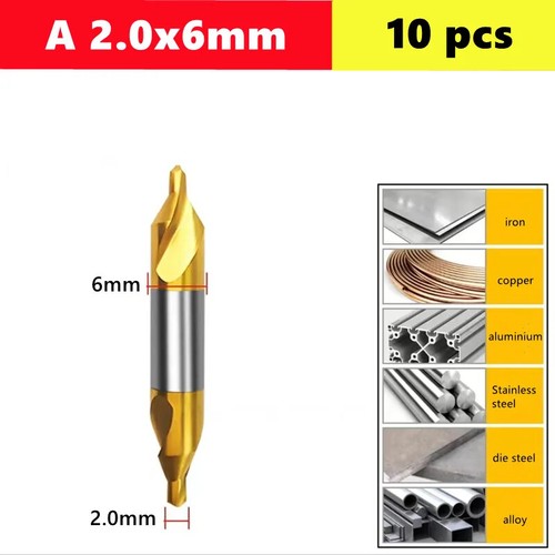 Type A Center Drill 0.5-10mm W6542 HSS Titanium Plated,used for Metal Processing - Picture 40 of 41