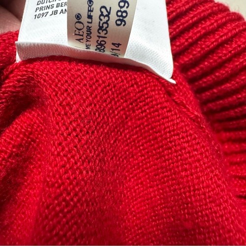 American Eagle Outfitters Herren Classic Fit rot XL V-Ausschnitt Pullover Vintage Academia - Bild 10 von 11