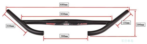 TITEC handlebar J Bar 31.8 660mm ,Multi Position ,best for MTB,Touring,Tracking - Picture 6 of 9