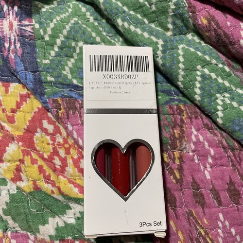 Qty 3 Liquid Matte Lip Stick Lipstick Gloss Color Makeup Red Mauve .08fl Oz Each