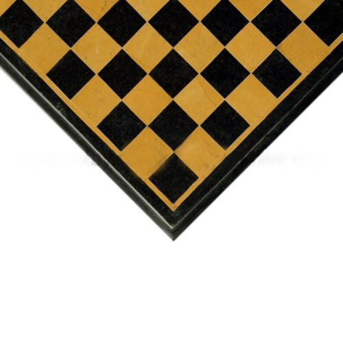 Black Marble Elegant Look Chess Set Table Top Chess Playing Room Table Top Decor - Picture 3 of 7