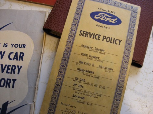 1949 Ford owners manual portfolio plus other papers - Picture 5 of 7