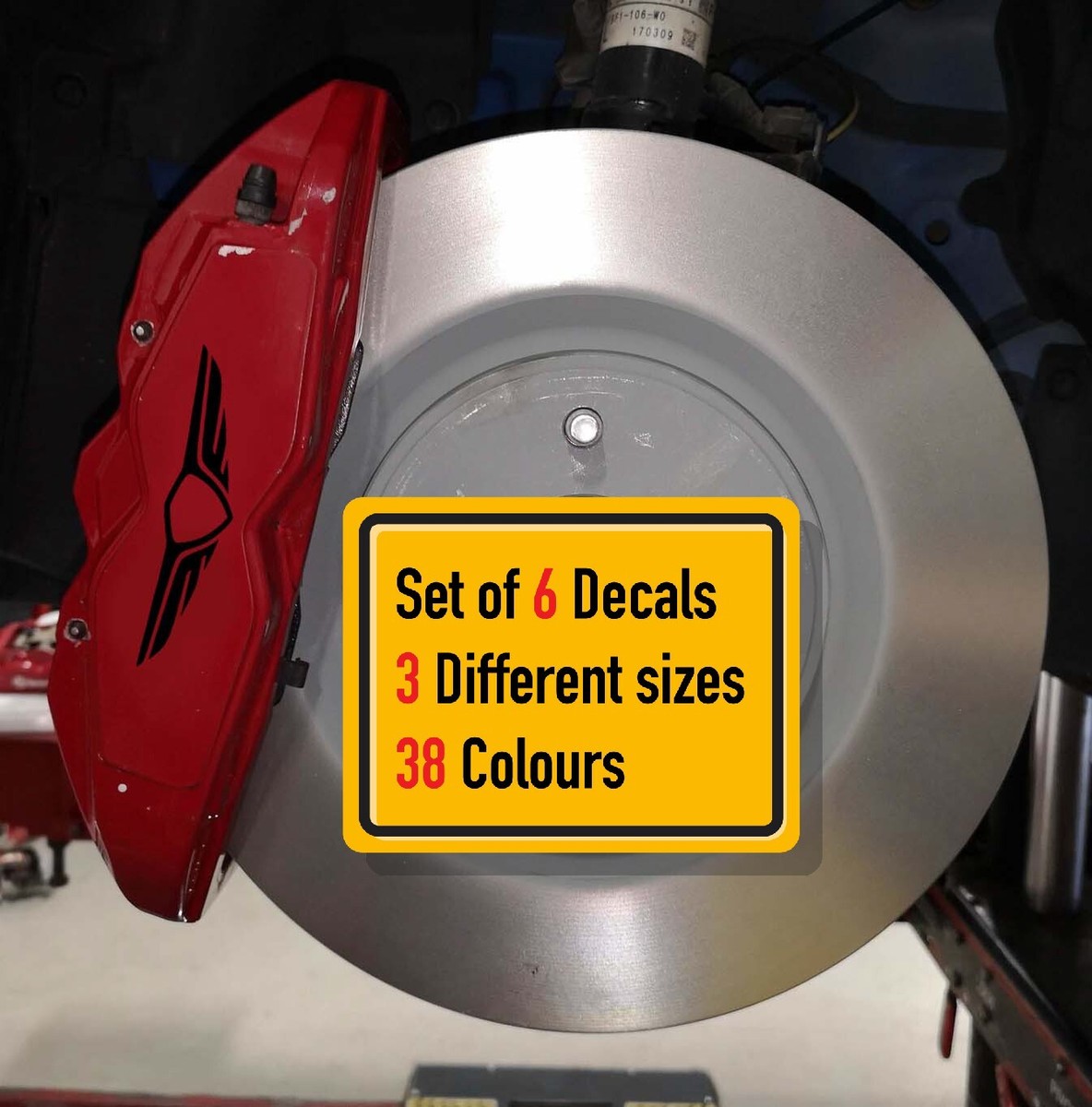 6 x Genesis Wings (Different Style) Brake Caliper Decal | eBay