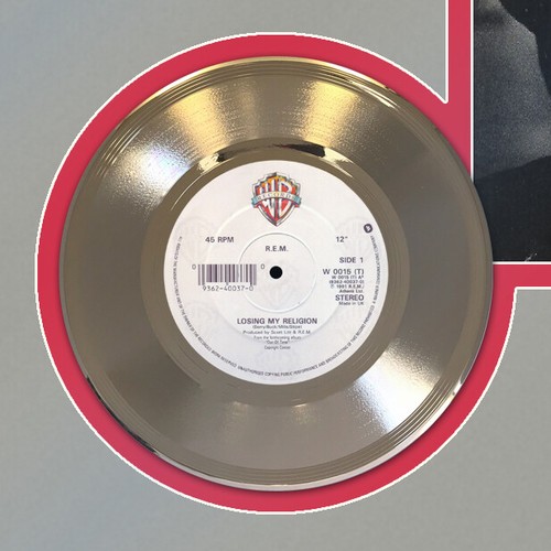 REM Losing My Religion Framed Picture Sleeve Gold 45 Record Display M4 - Picture 3 of 6