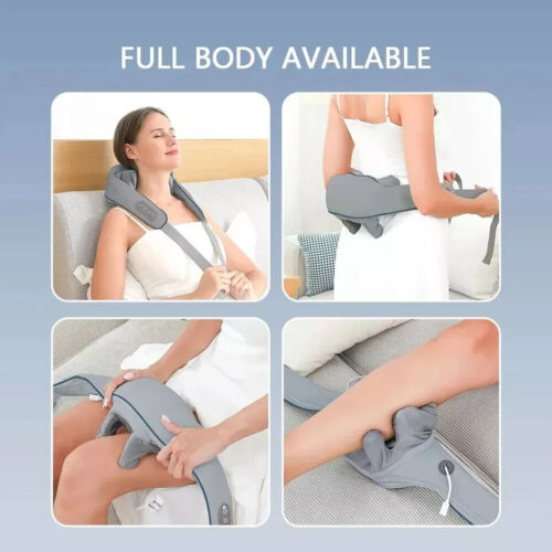 BESTES GESCHENK Elektrisches Nacken und Schulter mit Wärme Shiatsu Rücken Nacken Massagegerät - Bild 7 von 46