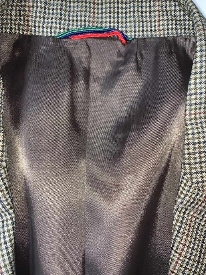 Usado- Jaqueta Masculina Vintage Colours By Alexander Julian Terno de Lã (Tamanho 42L) - Imagem 3 de 4