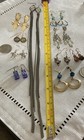 Lot Of 10 Vintage To Now Pierced Dangle Earrings Glass, Crystals, Mixed Metals
