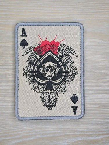 PARCHE MORAL GANCHO ACU TÁCTICO CALAVERA AS OF SPADE AÑOS 8 MARINOS SELLOS MANO HOMBRE MUERTO - Imagen 2 de 2