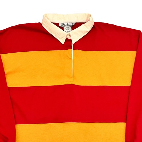 Vintage Bonjour Rugby Polo Shirt Womens 22 Long Sleeve Heavyweight Cotton - Picture 2 of 10
