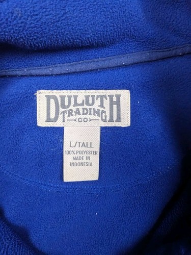 Duluth Trading Co Full Zip Chamois Flannel Shacket Men's LT Blue Outdoors - Picture 4 of 9