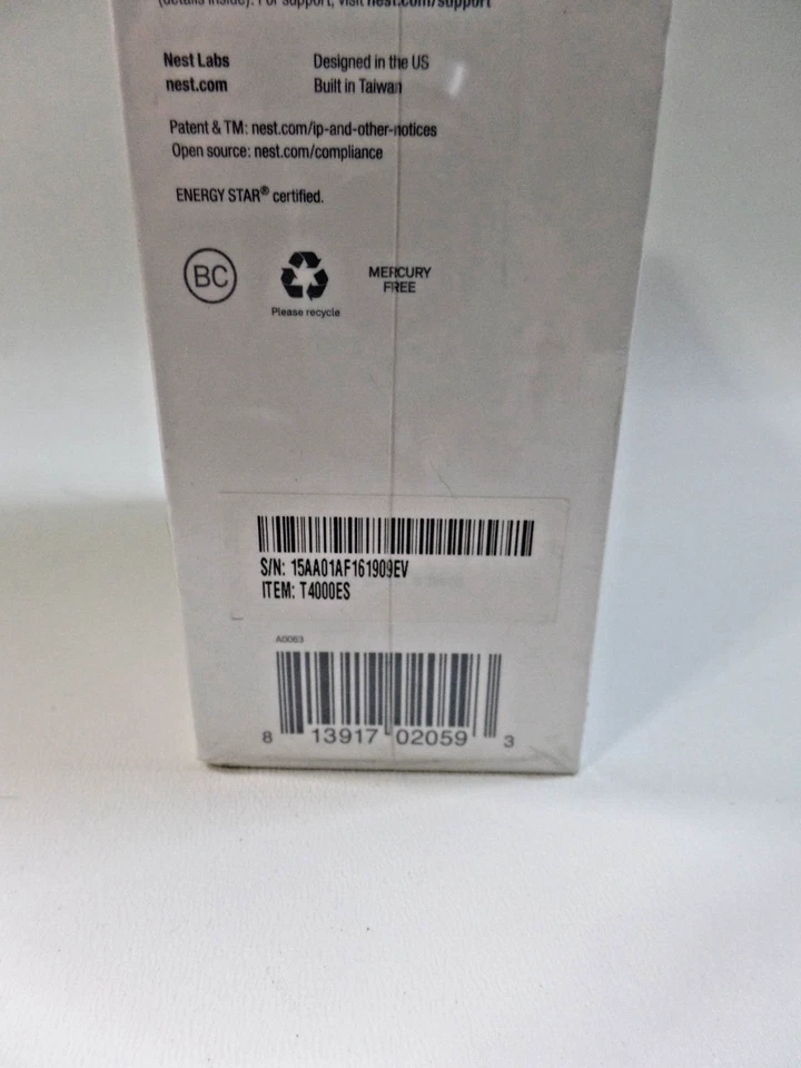 SEALED Google Nest 3rd Generation Learning Thermostat T3007ES Stainless Steel - Image 3 of 3