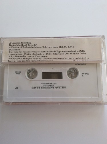 William Faulkner Reads Nobel Prize Speech Selections From Novels Cassette Tape - Picture 2 of 4
