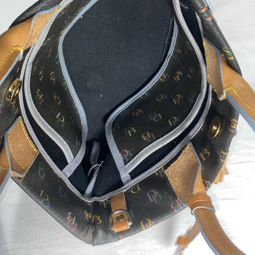 Dooney & Bourke Small Satchel Handbag Rainbow  With Charm Needs Repair - Bild 13 von 13