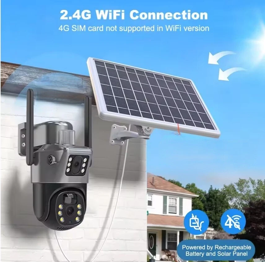 TELECAMERA ESTERNA VIDEOSORVEGLIANZA PTZ SENZA FILI CON PANNELLO SOLARE 4G - Immagine 3 di 4