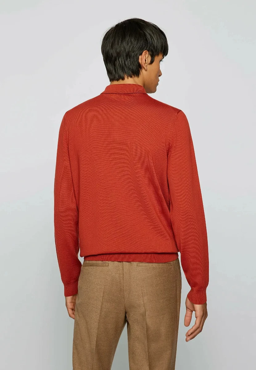 Hugo Boss Bono L 50476357 Virgin Wool Polo Long Sleeve Polo T