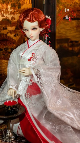 BJD Doll Clothes Embroidered MeshJapanese Kimono 1/4 1/3 DD DY MSD Wedding dress - Picture 9 of 12