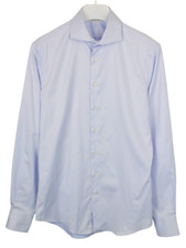 SUITSUPPLY Extra Slim Fit Formal Shirt Men's LARGE Button Up Cutaway Neck