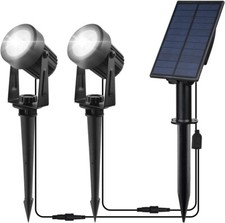 2 IN 1 Solar Spotlights LED Outdoor Garden Path Patio Yard Landscape Light 6000k