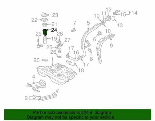 Conjunto de filtro de combustible de motor Pontiac Vibe genuino GM 2003-2007 88969125 Foto 2 de 2