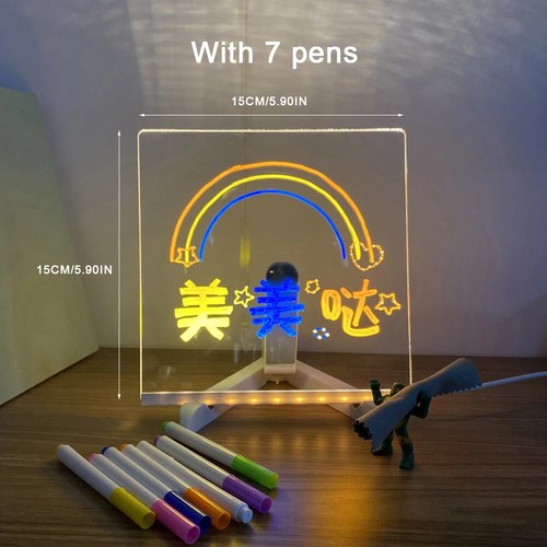 Personalized LED Light Acrylic Message Note Board Erasable Drawing for Kids Gift - Picture 15 of 15