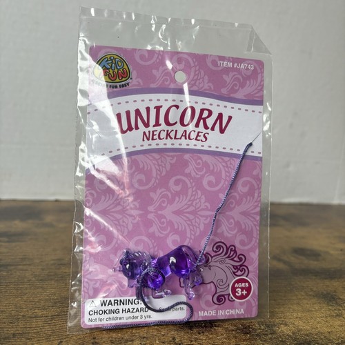 Kid Fun! Purple Children’s Plastic Unicorn Necklace Toy - Making Fun Easy! - Picture 3 of 8