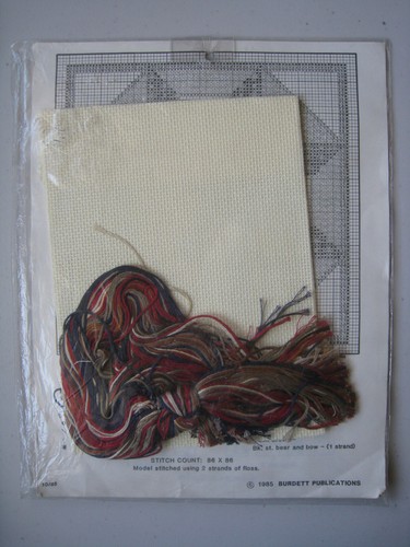 NEW Dale Burdett Country CrossStitch Kit Teddy Bear in Quilt Block CK231 Vtg USA - Picture 3 of 7