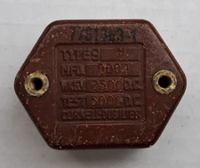 CAPACITOR VINTAGE Cornell Dubilier Type 9 H -MFD .0004  2500/5000 Free Shipping