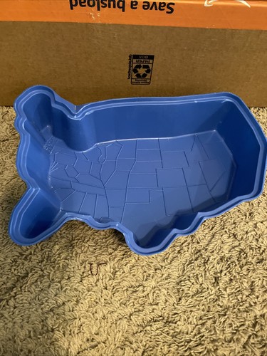 Vintage BLUE USA MAP JELL-O MOLD Jello Jiggler United States Gelatin 1997 - Picture 2 of 2