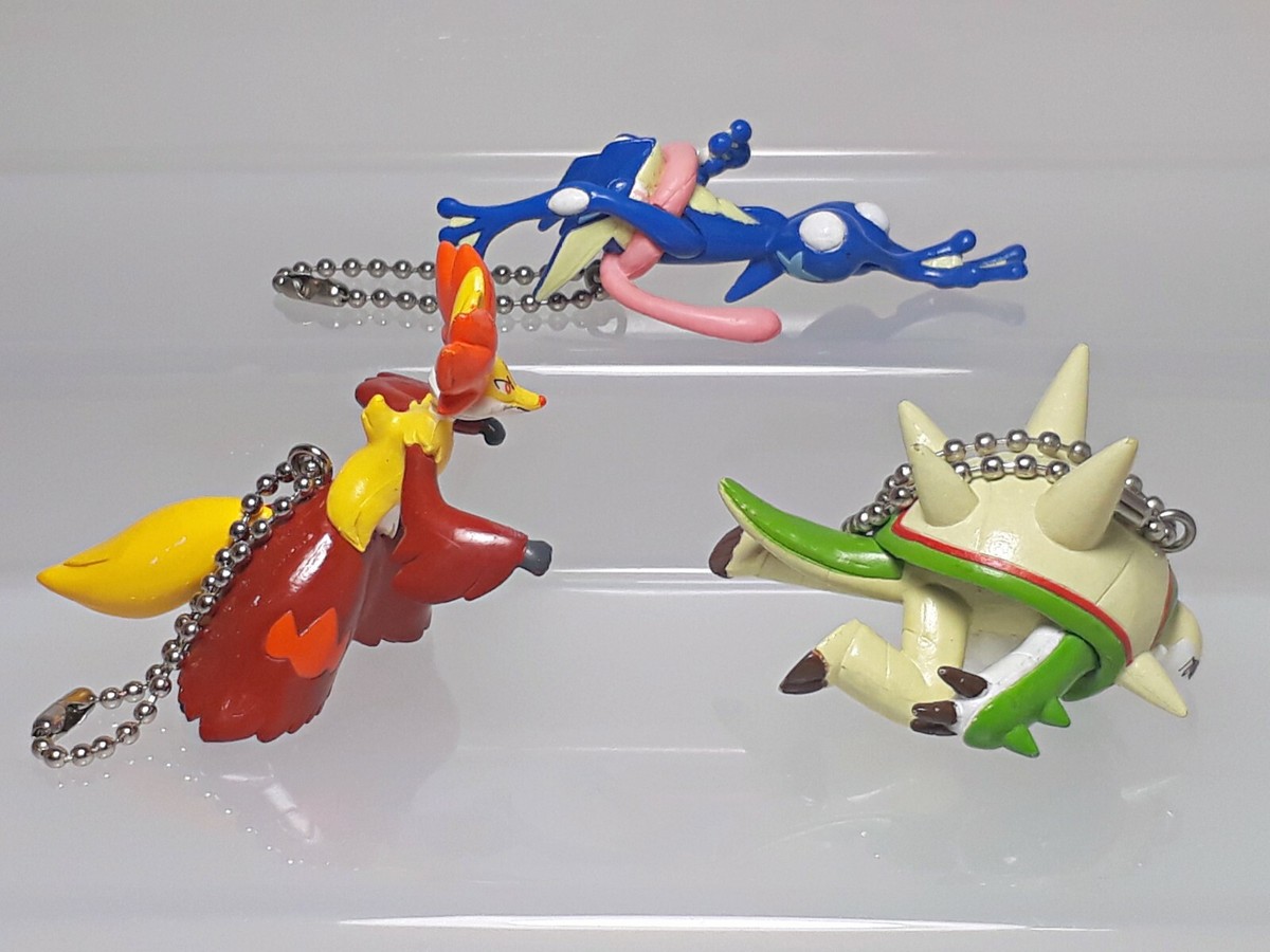 ほにょ様 Delphox Greninja Chesnaught Pokemon Figure Keychain Tomy T-ARTS