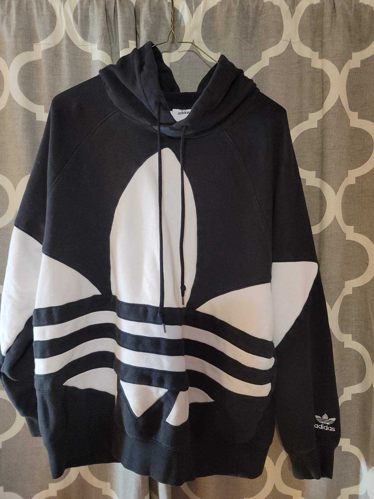 adidas big logo hoodie