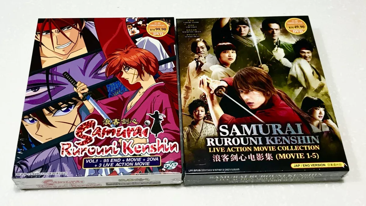 DVD Anime Samurai X Rurouni Kenshin Vol.1-95 End + Movie + 2 OVA + 5 Live  Action