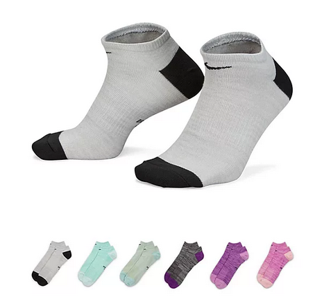 NIKE Lightweight No Show Training Socks 6 Pair Unisex Large $24 NWT