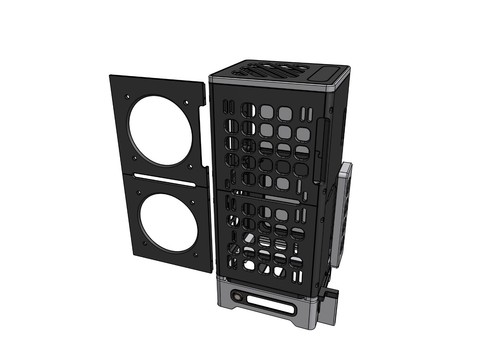 Unique ITX case, 3D printed ITX case, mini ITX host, Vertical Standing PC Case - Picture 6 of 13