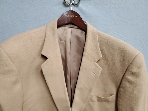 Blazer cappotto sportivo uomo Haspel taglia 40R colore marrone 100% capelli cammello - Foto 7 di 18