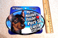 My Miniature Pincher Loves Port St. Lucie Florida  Car Pet Magnet New