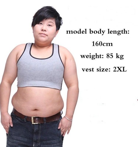 Plus Size Tomboy Trans Lesbian FTM Elastic Chest Binder Slim Fit Short Tank Top - Picture 2 of 8