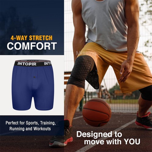 Paquete de 7 calzoncillos boxer de bambú para hombre ropa interior suave cómoda pantalones cortos holgados - Imagen 7 de 27