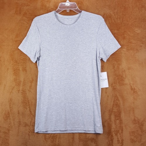 CALVIN KLEIN Mens Sleepwear Small Gray Pullover Crew Short Sleeve Tee Ultra Soft