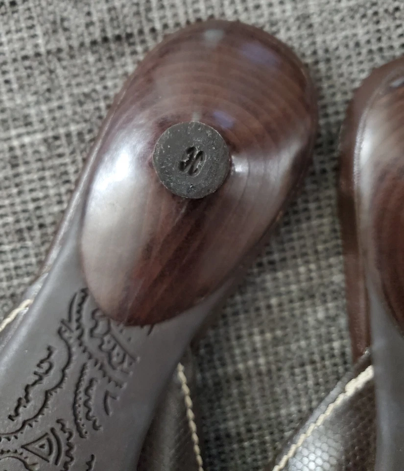 Mules para mujer Cole Haan Leanne Espresso marrón gamuza cuero talla 6,5 B Foto 3 de 4