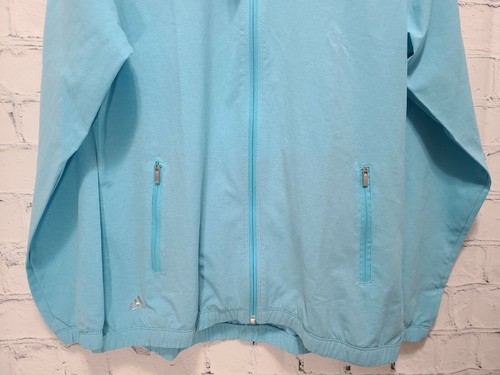 Adidas Women's Essentials Jacket Full Zip Golf Jacket Blue Large L LG,     c13 - Picture 4 of 12