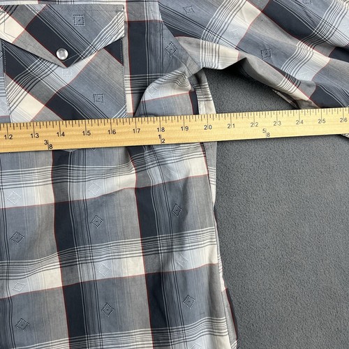 Pendleton Shirt Mens Medium Frontier Blue Western Pearl Snap Long Sleeve Plaid - Picture 3 of 4